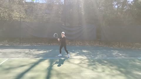 First topspin forehand lesson