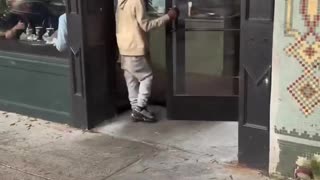 Crackhead runs in snatches the tip jar and books it like he just robbed a bank