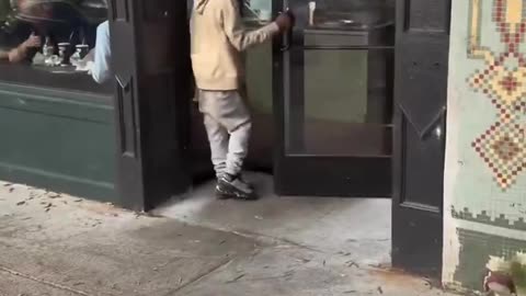 Crackhead runs in snatches the tip jar and books it like he just robbed a bank