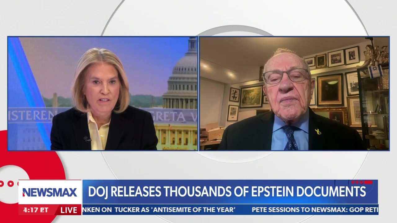 'Complete nut!' Alan Dershowitz attacks 'redeemed' Epstein survivor in Newsmax meltdown