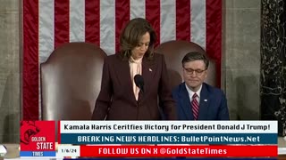 Golden State Times - BREAKING Kamala Harris Certifies Trump's Victory for President!