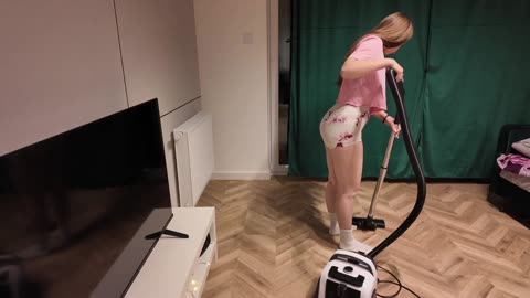 Leggings Vacuuming ASMR - Deep Cleaning on Christmas Morning