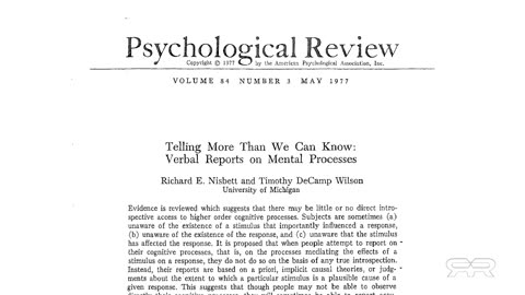 Reese Report - The Thinker and The Prover