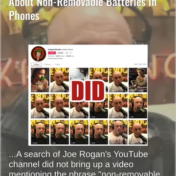 Fact Check: AI Video Shows Joe Rogan Discussing Theory About Non-Removable Batteries In Phones
