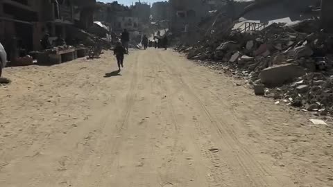 Bicycle round in Khan Younis city streets