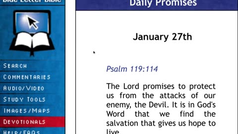 BLB Daily Promises January 27