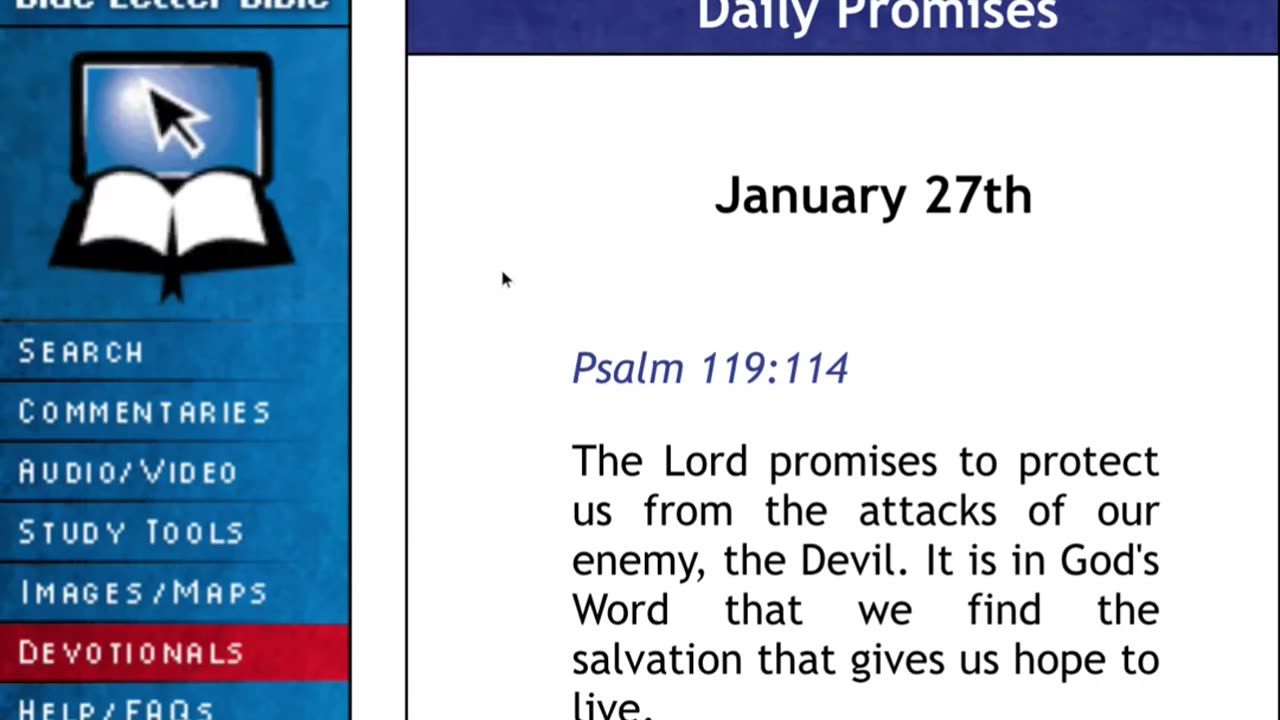 BLB Daily Promises January 27