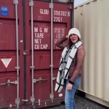 How to Open and Close a Shipping Container! Takes a little bit of muscle! | USA Containers