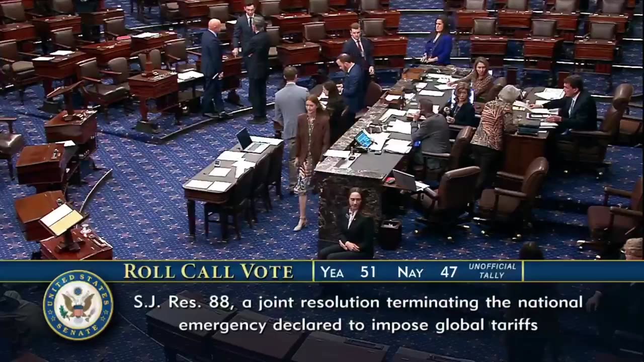 Senate votes to Terminate Donald Trump's global tariffs