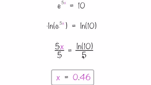 Logarithms | Using Natural Logs to Solve Exponential Equations