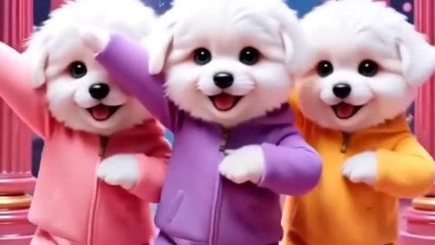 funny puppy dance video😁