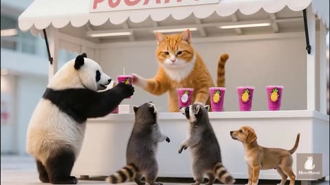 Mama Cat Sells Juice to Surprise Kitten’s Birthday 🎂🍹 _ A Heartwarming Family Story