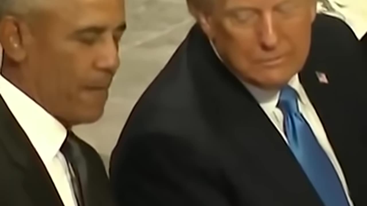 Obama and Trump Sit Together at Jimmy Carter's Funeral