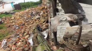 Ukrainians Clearing Village in Sumy Region