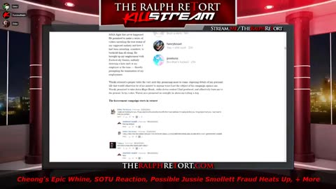 2019-02-05 - Killstream - Cheong's Epic Whine, SOTU Reaction, Possible Jussie Smollett Fraud