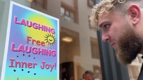Jake Paul Laughing at Yoga