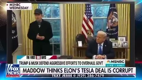 Maddow： “Musk has convinced the government to spend $400 million on armored Tesla’s.＂