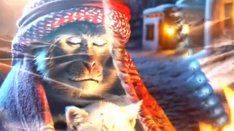 The kitten encountered difficulties in the desert #2D #cat #animation
