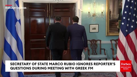 JUST IN- Rubio Ignores Reporter Asking If U.S.-Ukraine Relationship Is 'Beyond Repair' 