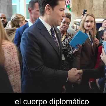 Secretary of States Marco Rubio arrives at the State Department