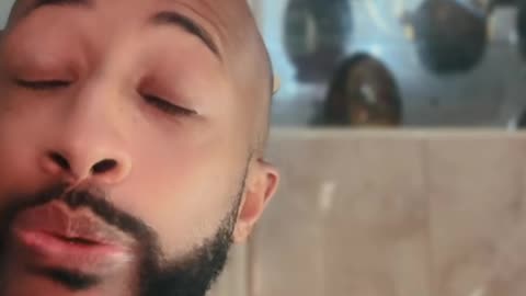 Trina up showing text of men, and singing his little heart