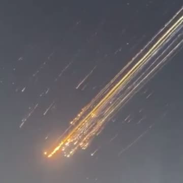 What looks like shooting stars in the sky is actually a starship that exploded