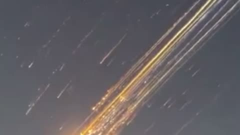 What looks like shooting stars in the sky is actually a starship that exploded
