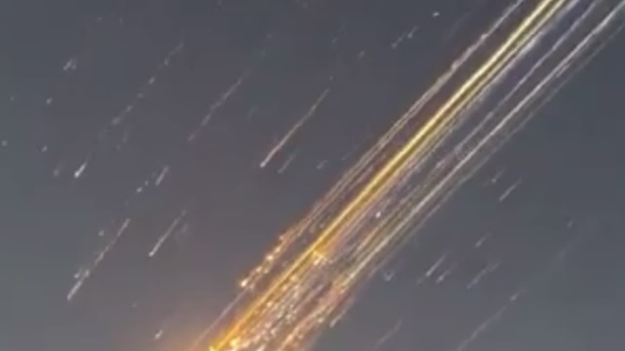 What looks like shooting stars in the sky is actually a starship that exploded