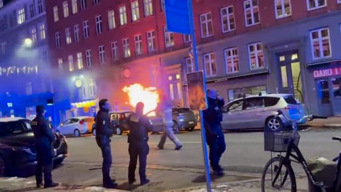 Diverse gang firebomb apartment building in Copenhagen, Denmark