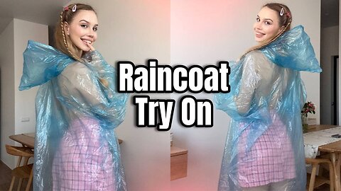 [4K USA] Raincoat Try-On Haul with Molly