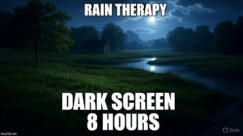 🌧💤 RAIN THERAPY ~ DARK SCREEN ~ 8 Hours Natural Sounds Ultimate Relaxation Stress Relief Study🌧💤