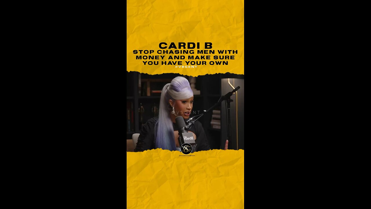 @iamcardib Stop chasing men with money and make sure you have your own