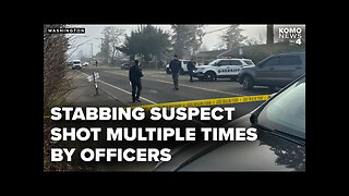 Suspect killed by officers allegedly stabbed man and pet dog after learning victim was Christian