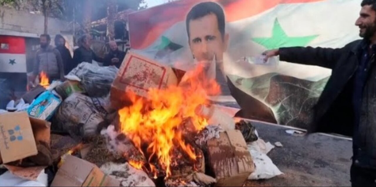 New Syrian security forces burn cannabis, Captagon pills captured in Assad’s warehouses in Damascus