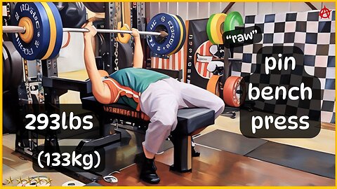 293lbs (133kg) Raw Pin Bench Press