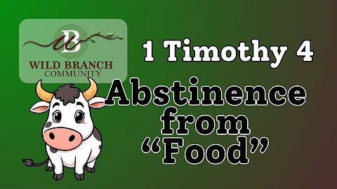 1 Timothy 4:1-5 - Can pork be made holy?