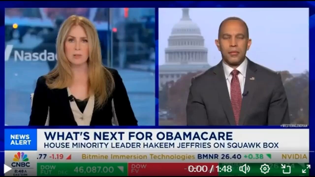 Hakeem Jefferies Loses His Mind On CNBC Live!