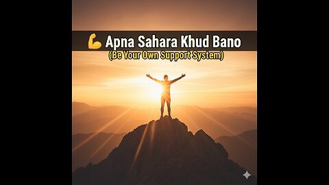 Apna Sahara Khud Bano | Be Your Own Support System | Heart Touching Hindi Motivational Video