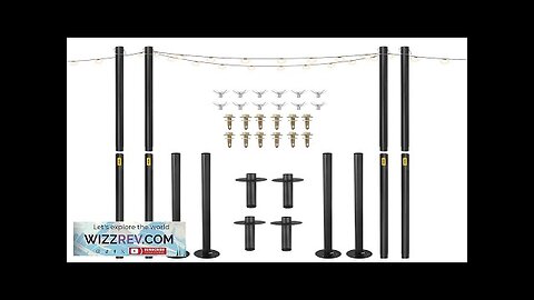 VEVOR String Light Poles 4 Pack 10.6 FT Outdoor Powder Coated Steel Review