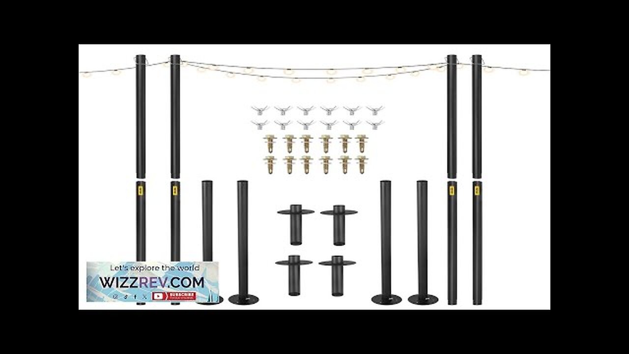 VEVOR String Light Poles 4 Pack 10.6 FT Outdoor Powder Coated Steel Review