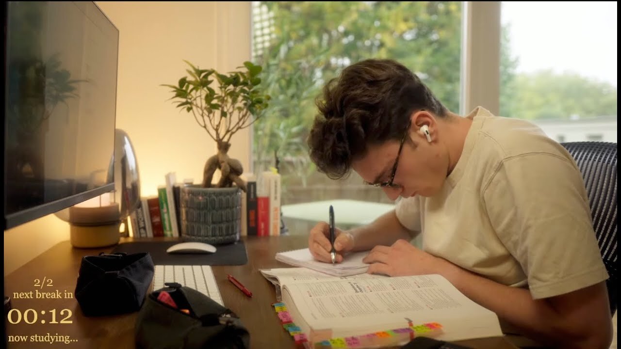 4-HOUR | Study With Me | One break, Deep work, No music