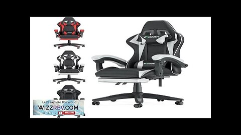 Gaming Chair with Footrest Gamer Chairs Ergonomic with Lumbar Cushion Headrest Gaming Review