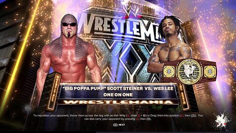 WWE 2k24 Scott Steiner vs Wes Lee(c)