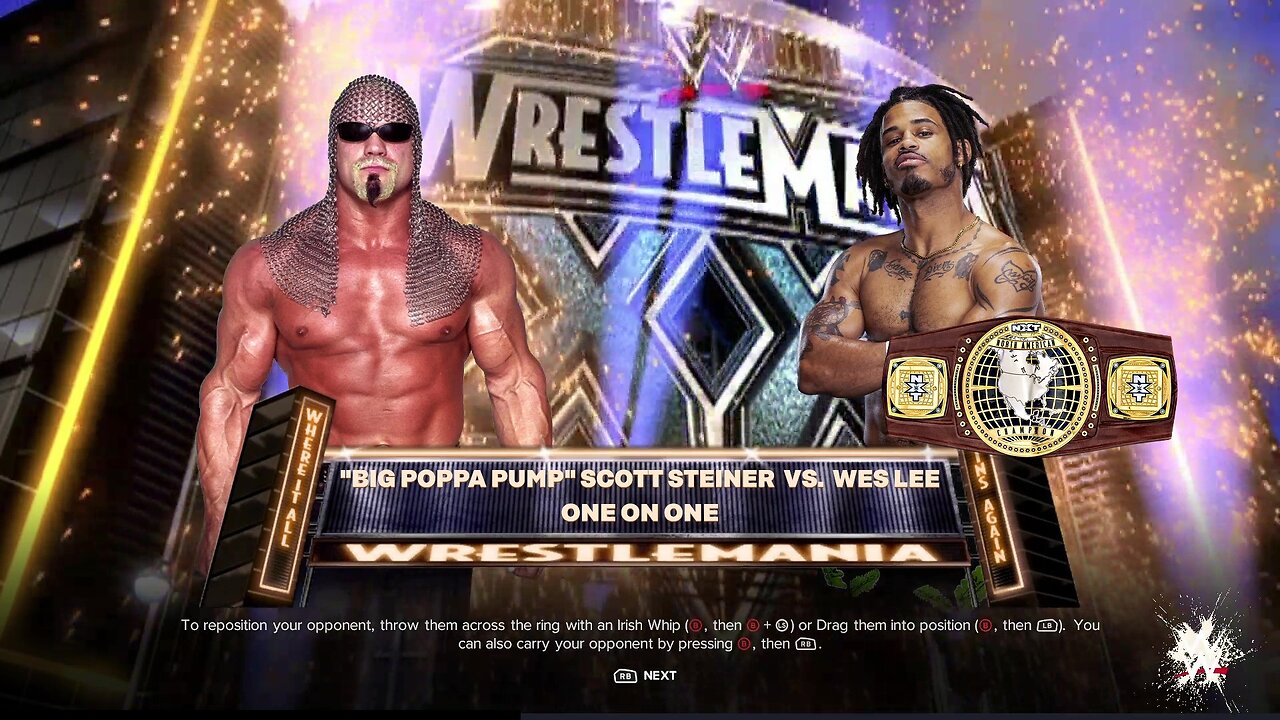 WWE 2k24 Scott Steiner vs Wes Lee(c)