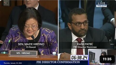 Mazie Hirono at Kash Patel FBI confirmation hearing * Jan. 30, 2025