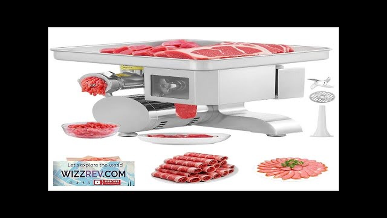 Commercial Electric Meat Grinder Slicer 11 Lbs/Min Sausage Stuffer Maker Kitchen Review