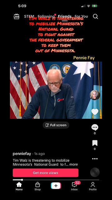 Tim Walz threatens to call on National Guard to keep Ice out of Minnesota