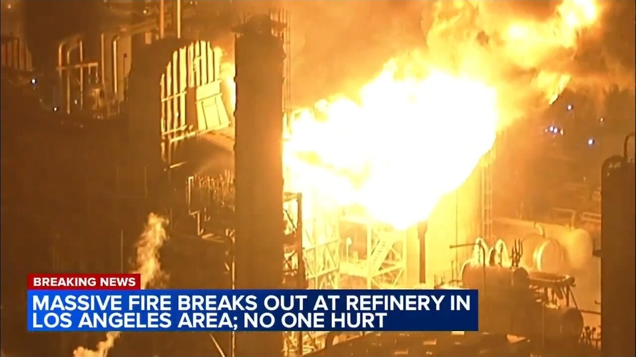Massive Fire Breaks Out At California Oil Refinery