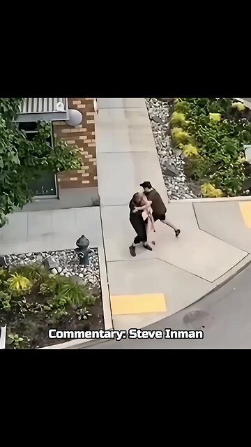 Hero helps an elderly woman after she was attacked with rocks.