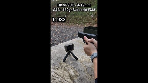 [Chrono] (9x19mm) HK VP9SK - Sellier and Bellot 150gr Subsonic FMJ